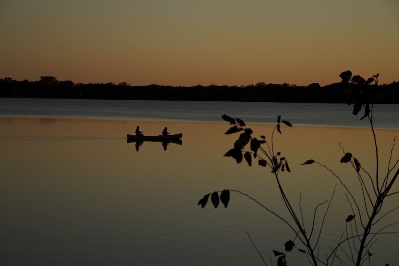 Fall sunset on Lake Calhoun