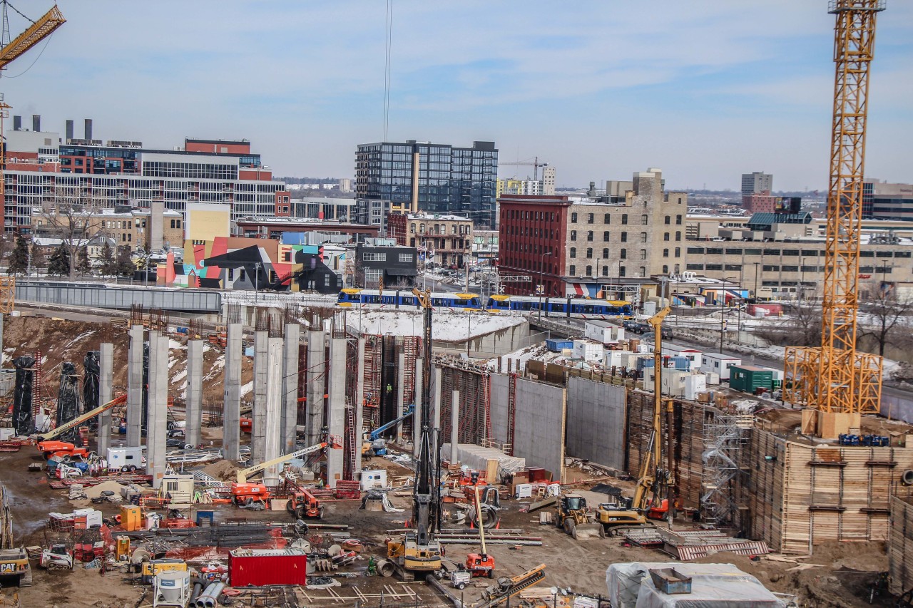 <strike>Metrodome</strike>Vikings stadium construction.