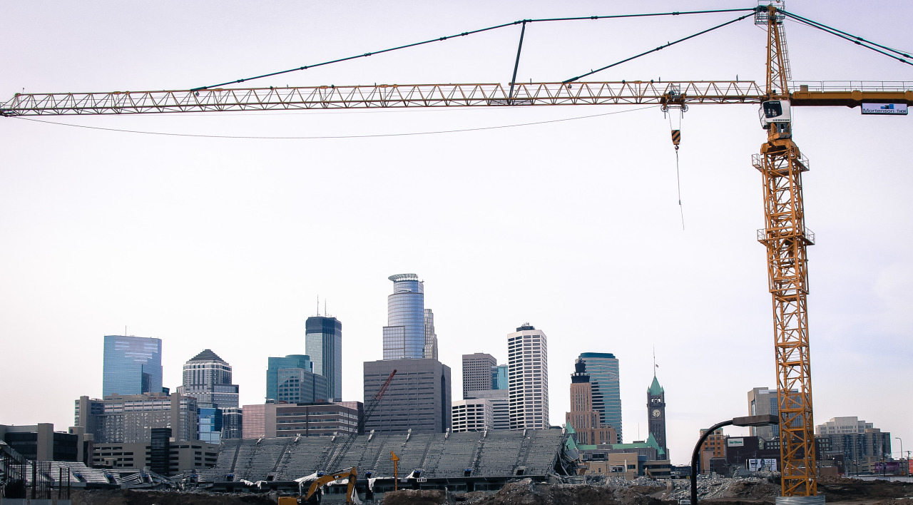 Building a brand new Minneapolis. Or at least a brand new football stadium.