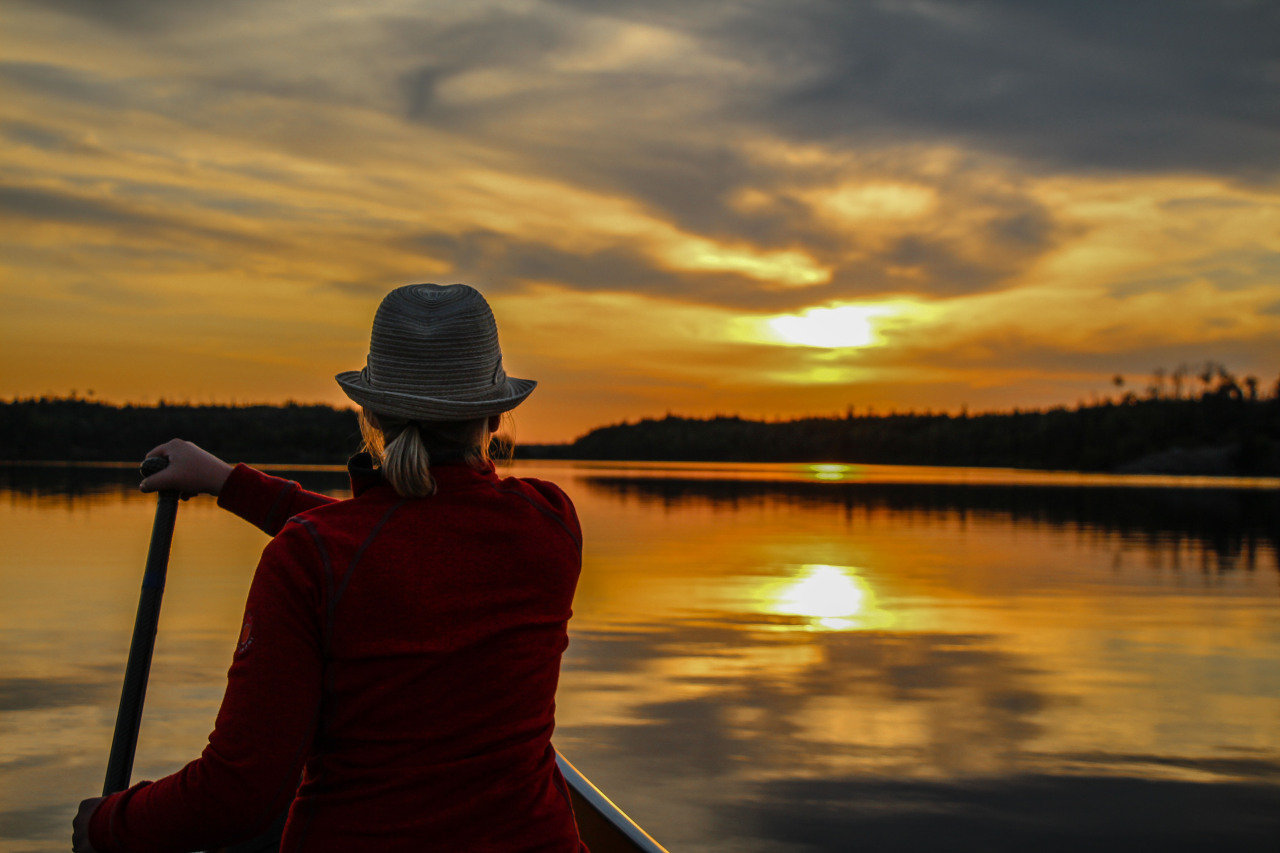 Summer sunset in the boundary waters.
