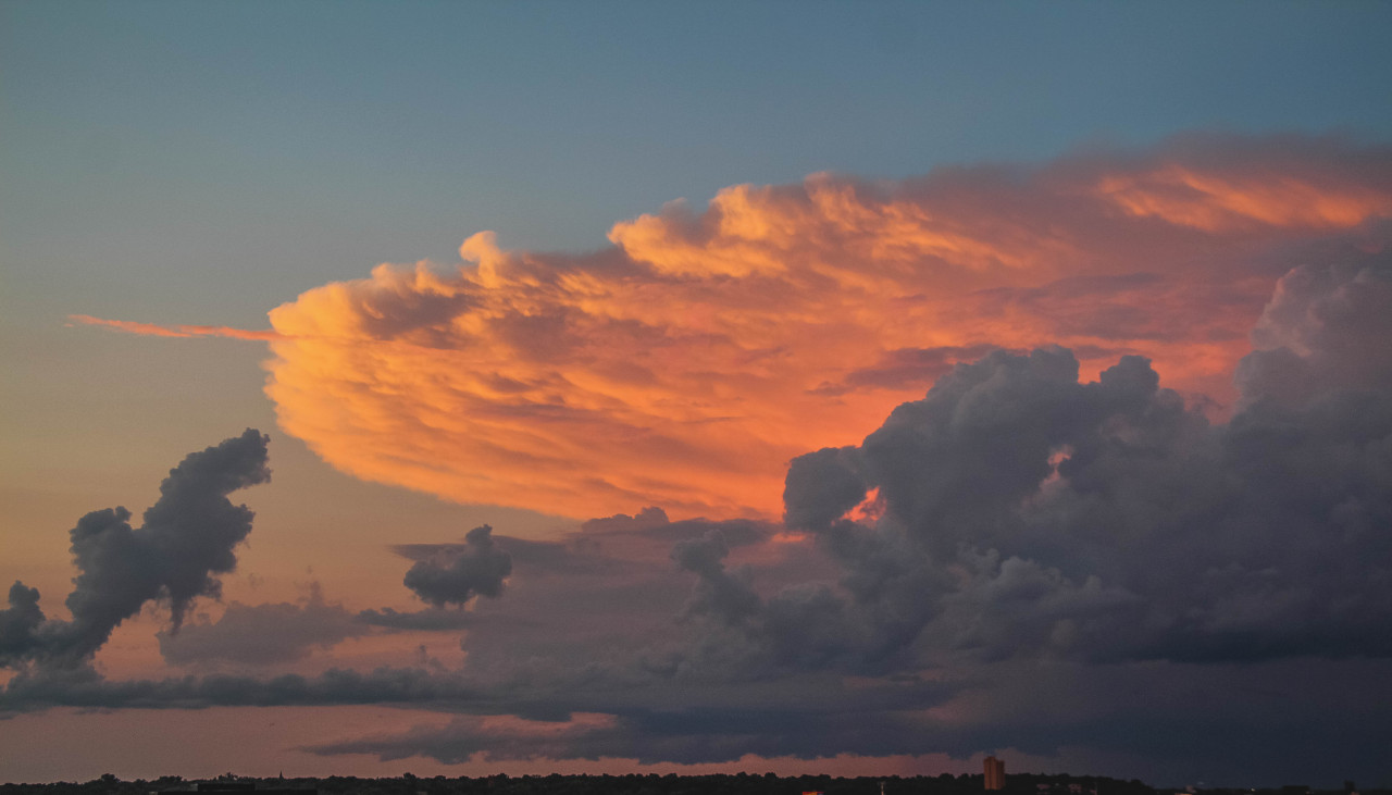 Storm clouds passing through Minneapolis