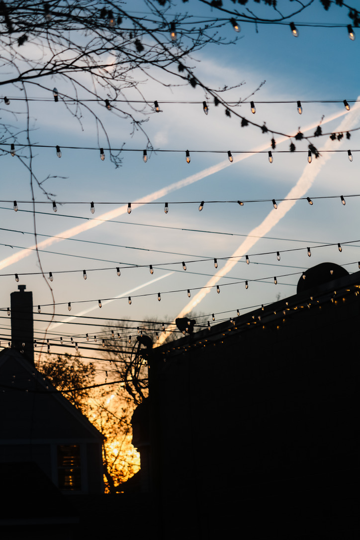 Lights hanging with chemtrails