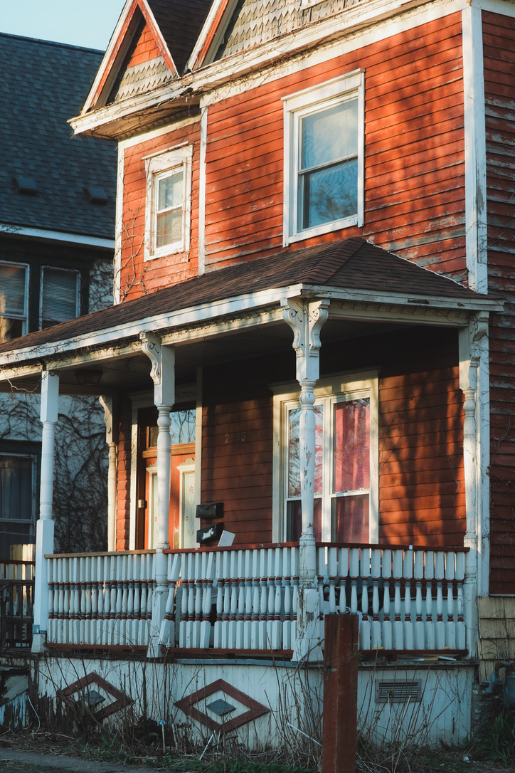 An old red house along Lyndale