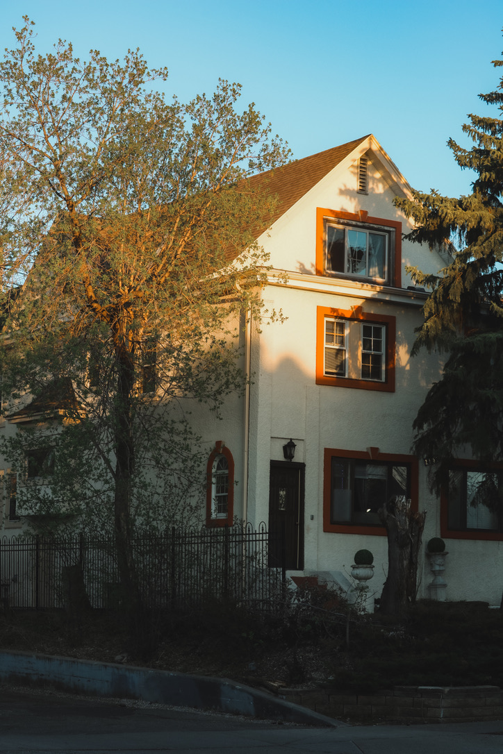 Sunset on a house in Minneapolis