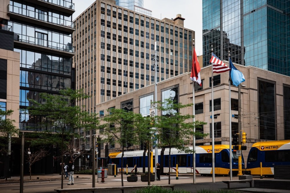 Light rail train - downtown Minneapolis