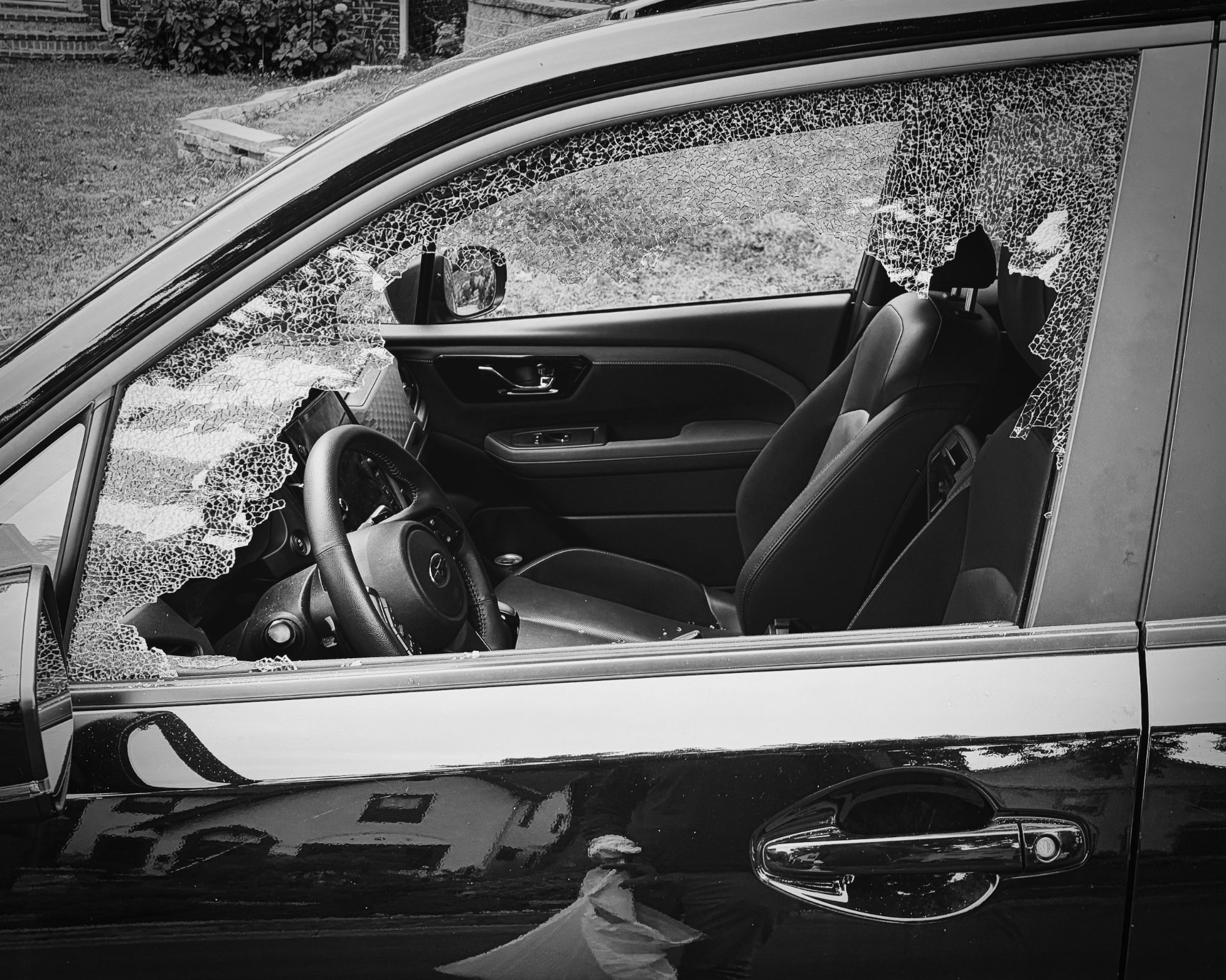 Smashed Car Window - Minneapolis