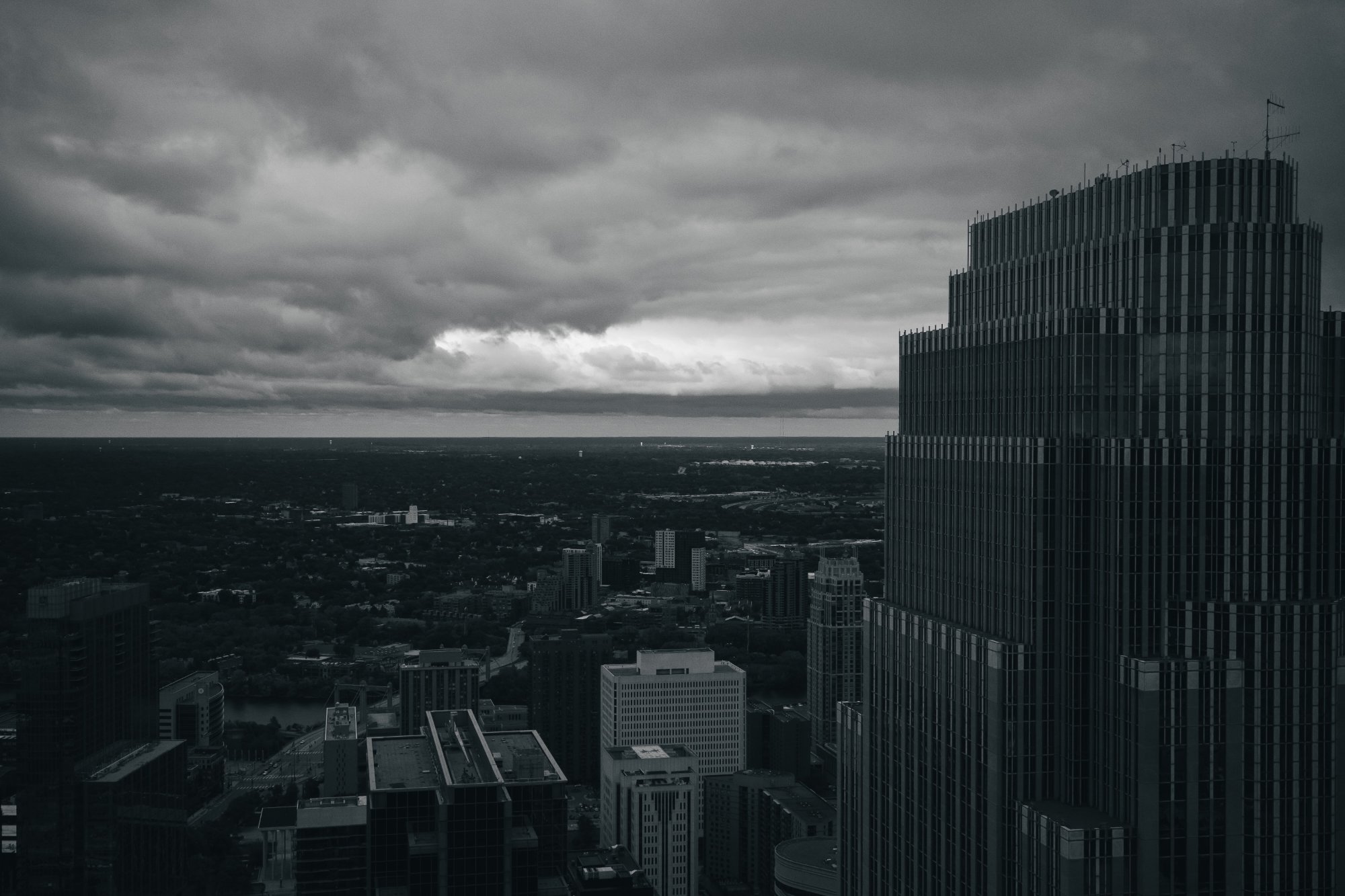 Dark clouds over Minneapolis - Flickr MODE Festival - downtown Minneapolis