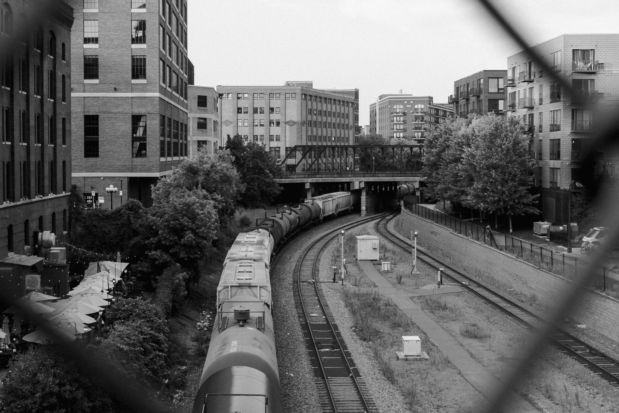 Tanker trains going through the North Loop - Minneapolis